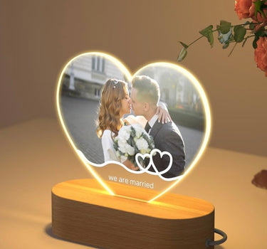 Personalisierte LED-Herzlampe mit Foto & Namen