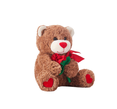 Kuscheliger Teddybär mit Herz & Schleife