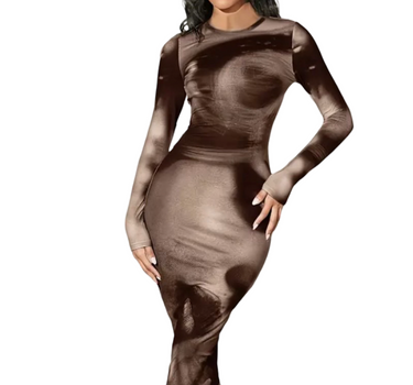 Elegantes Batik-Bodycon-Kleid