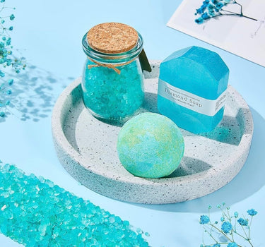 Luxuriöses Wellness Geschenkset-Meeresblau