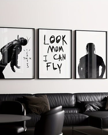 Leinwandposter 40x60cm "LOOK MOM I CAN FLY"