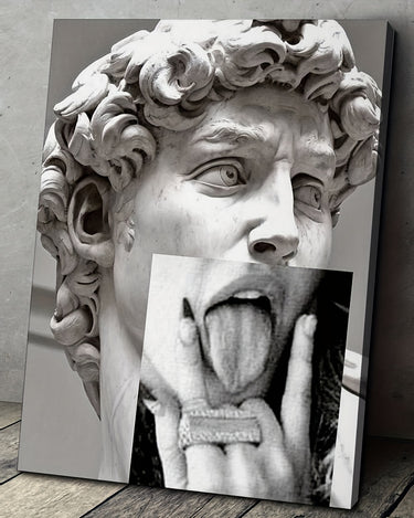 Leinwandposter Vintage "David-Statue"